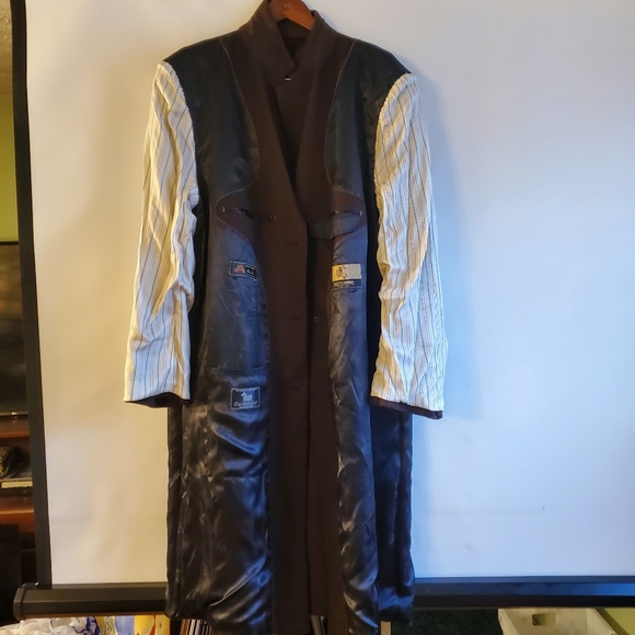 PRONTOMODA MEN'S SINGLE BREASTED FULL LENGTH TOP COAT CASHMERE LAMB WOOL SIZE 48 - Picture 7 of 16